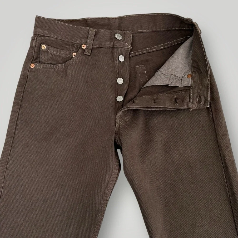 VTG 2000 Levi's 501 XX 29x32 USA MADE Jeans New Old Stock‎ BROWN Denim Y2K NWT
